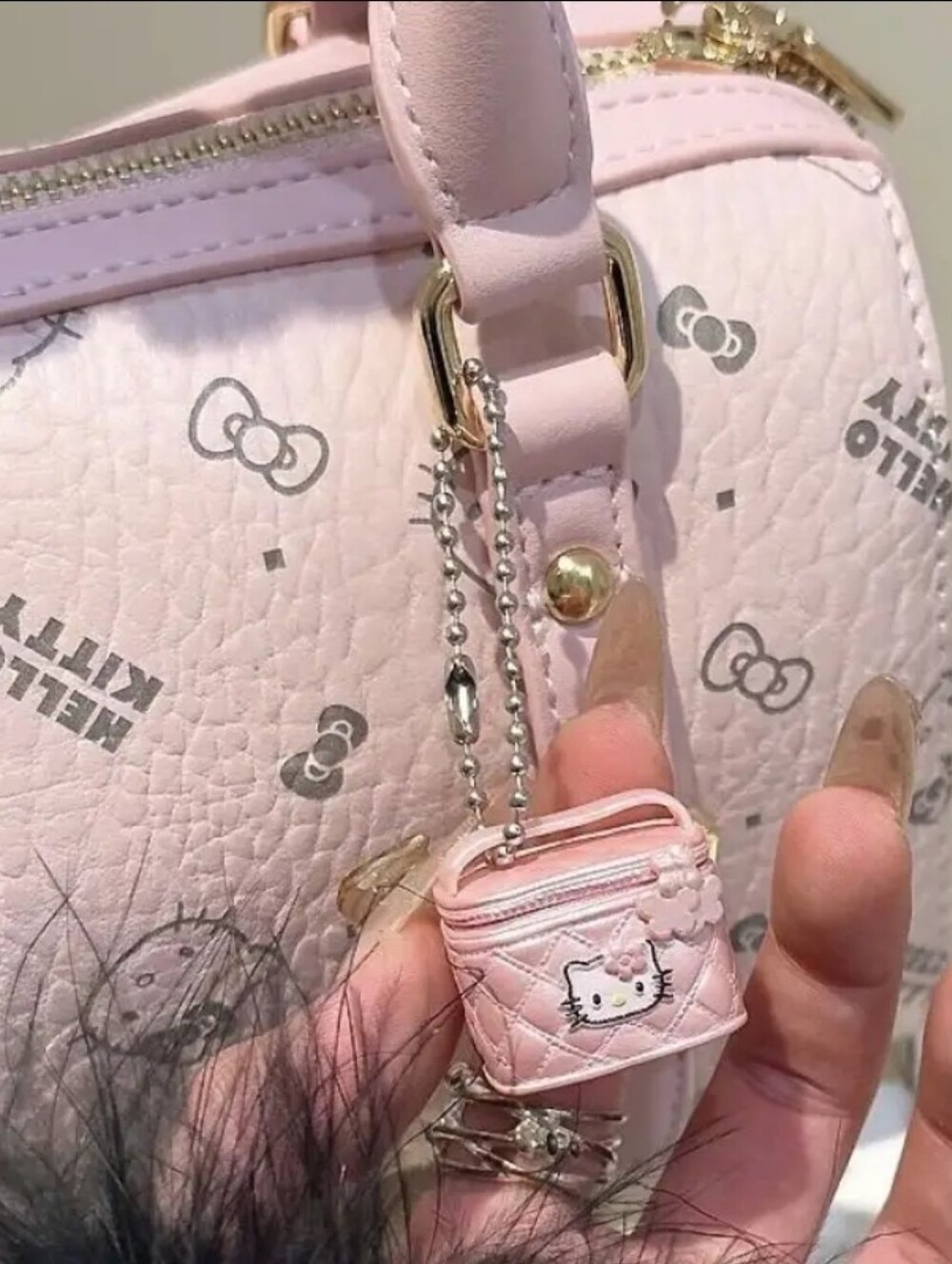 Hello Kitty Light Pink Mini Bag Charm Keyring 💓 So Kawaii Cute